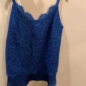 WHBM Lace Cami Royal Blue Size 4